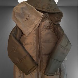 IZOD Winter Jacket with Flannel Hoodie
